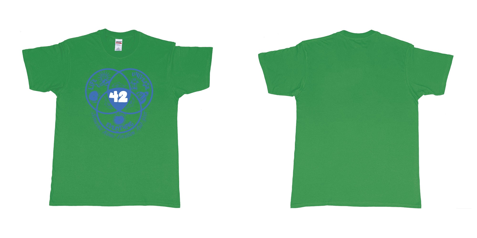 Custom tshirt design 42 everything in fabric color irish-green choice your own text made in Bali by The Pirate Way