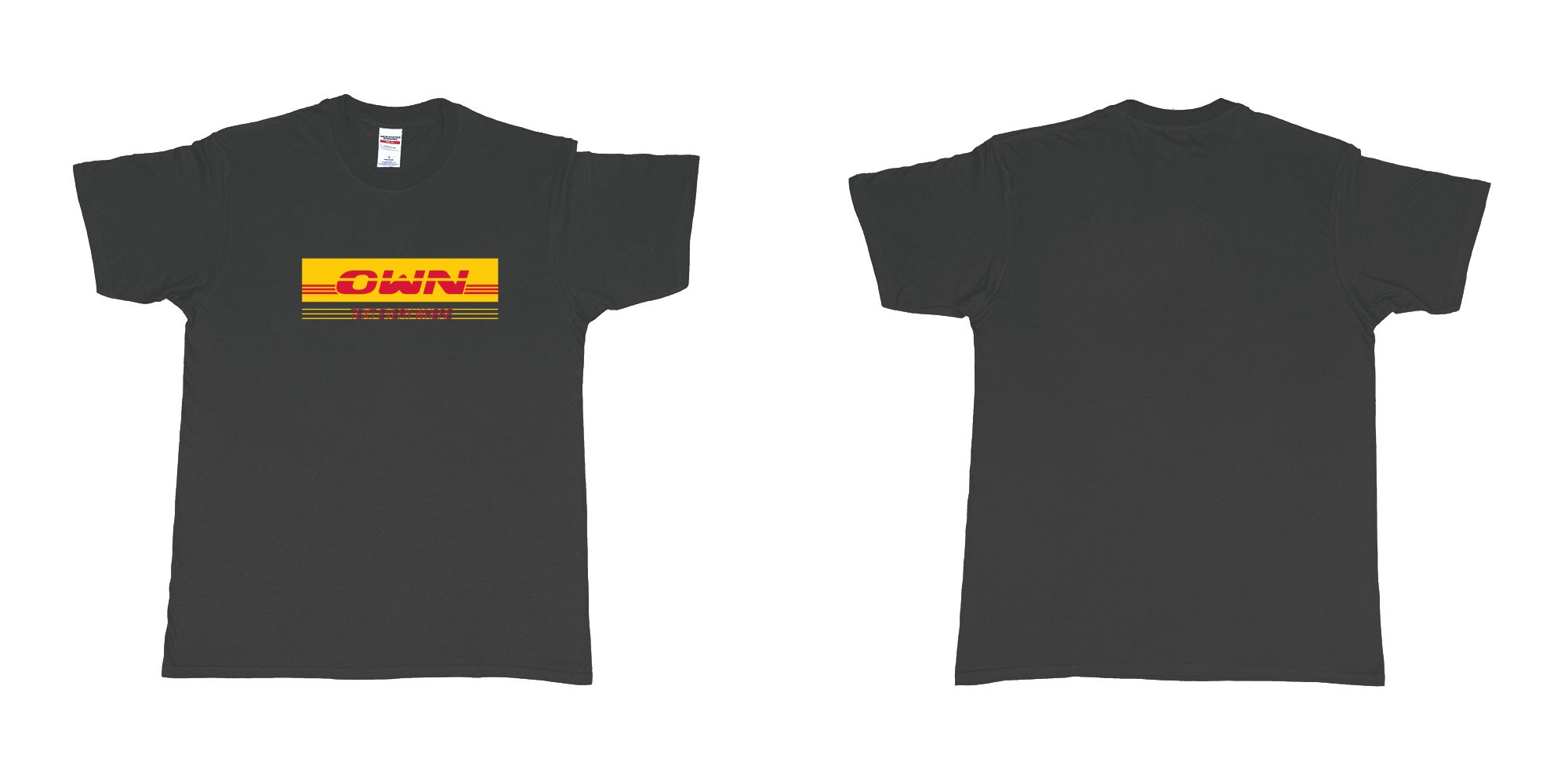 Custom tshirt design DHL in fabric color black choice your own text made in Bali by The Pirate Way