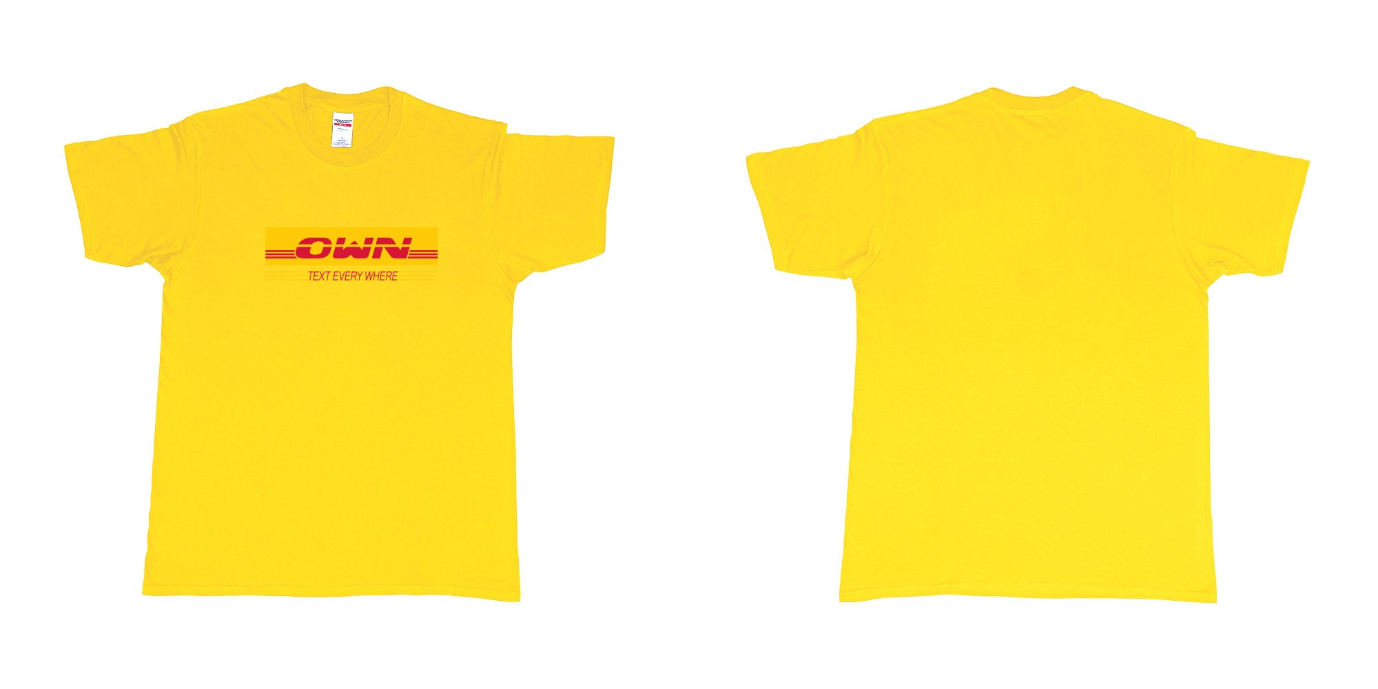 Custom tshirt design DHL in fabric color daisy choice your own text made in Bali by The Pirate Way