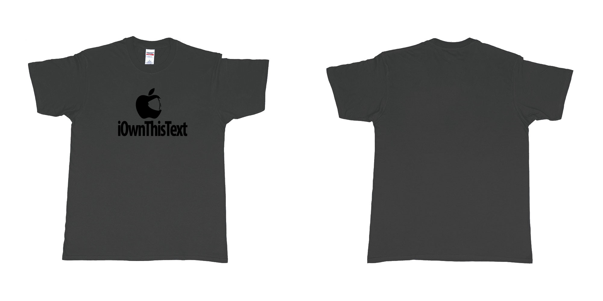 Custom tshirt design Iwanker in fabric color black choice your own text made in Bali by The Pirate Way