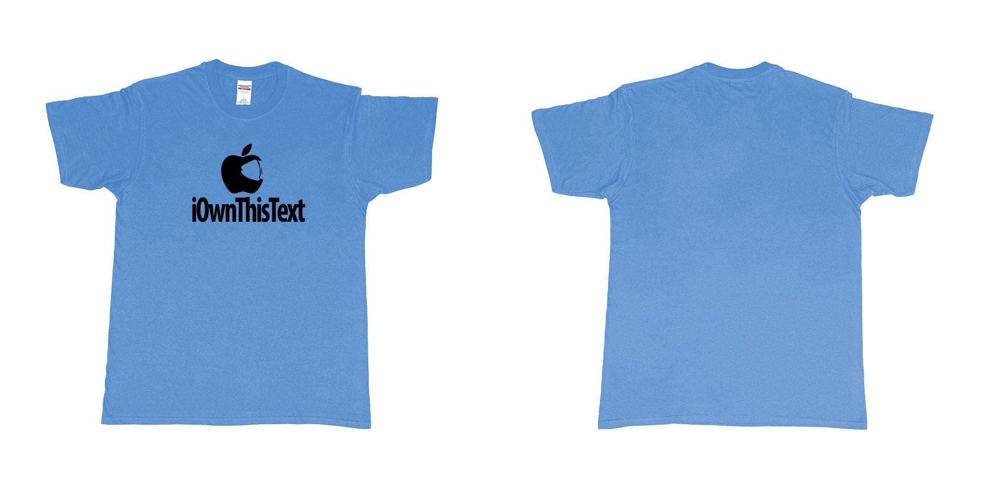 Custom tshirt design Iwanker in fabric color carolina-blue choice your own text made in Bali by The Pirate Way
