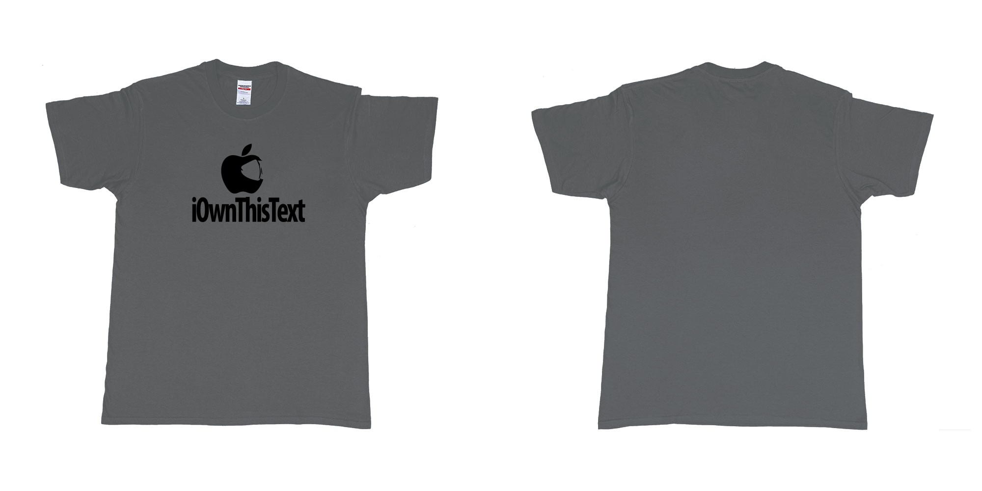 Custom tshirt design Iwanker in fabric color charcoal choice your own text made in Bali by The Pirate Way