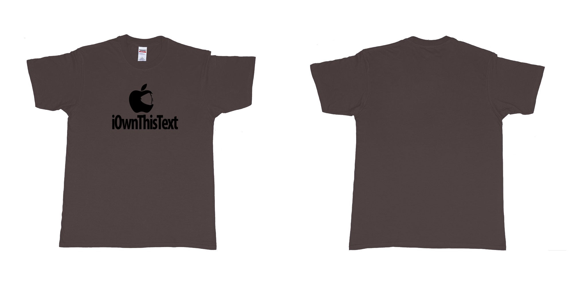 Custom tshirt design Iwanker in fabric color dark-chocolate choice your own text made in Bali by The Pirate Way
