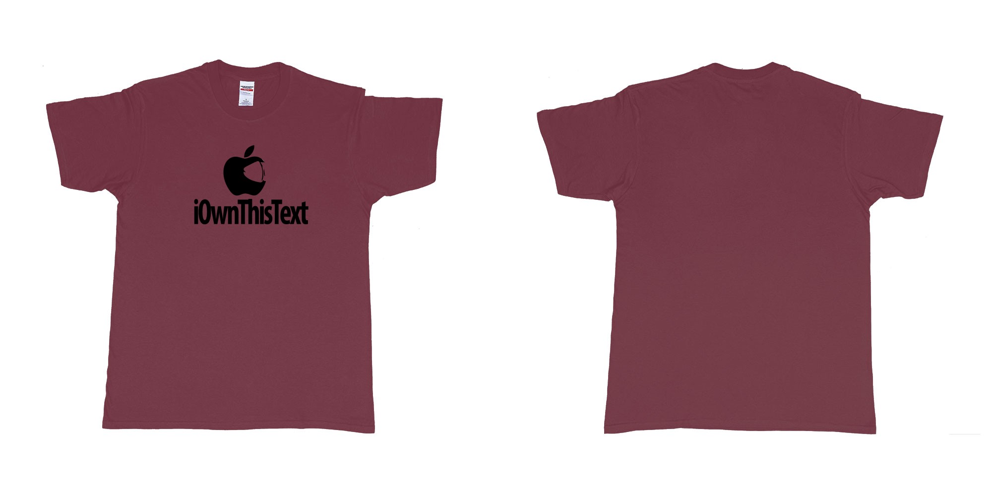 Custom tshirt design Iwanker in fabric color marron choice your own text made in Bali by The Pirate Way