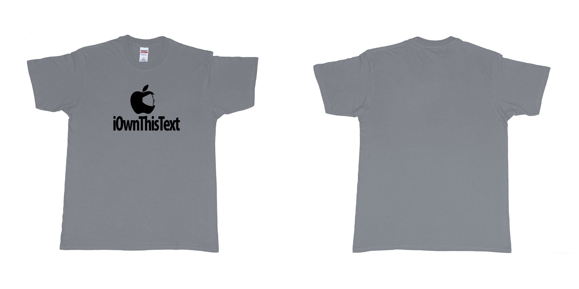 Custom tshirt design Iwanker in fabric color misty choice your own text made in Bali by The Pirate Way