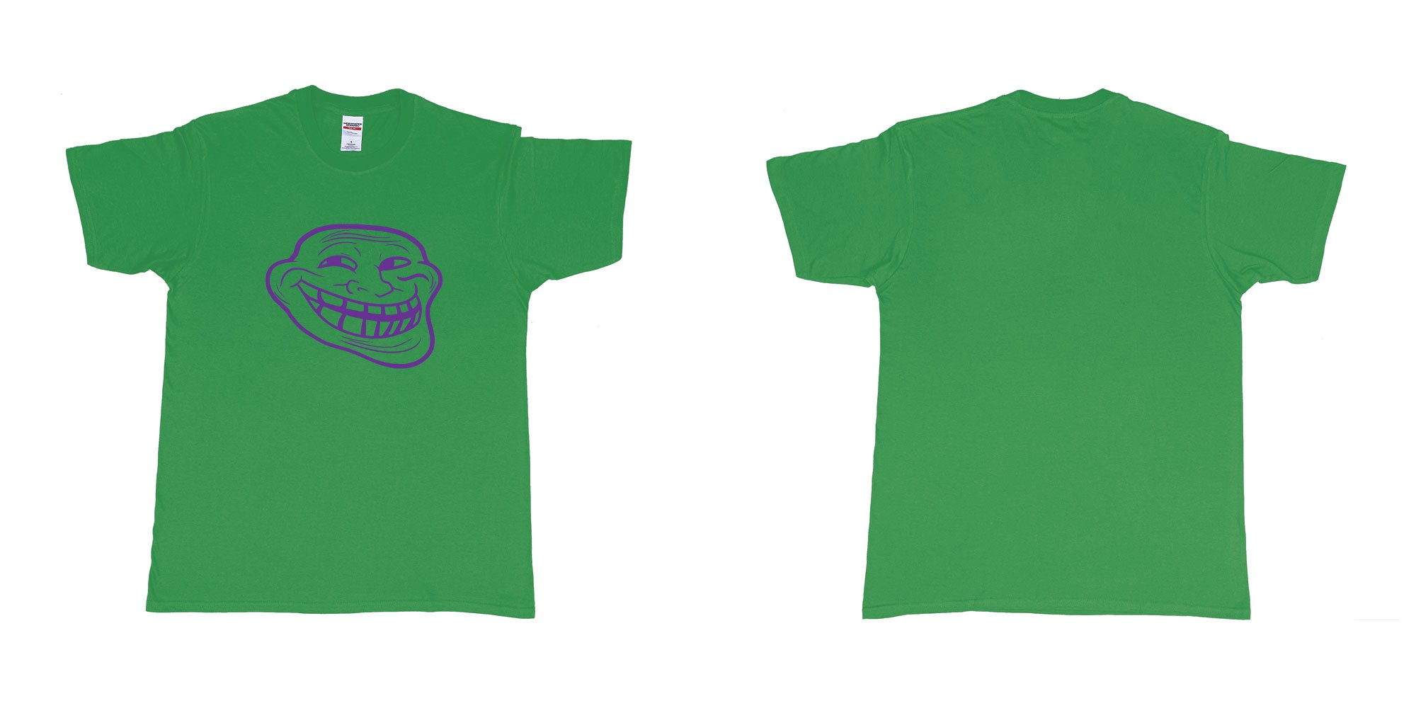 Custom tshirt design Trolling in fabric color irish-green choice your own text made in Bali by The Pirate Way