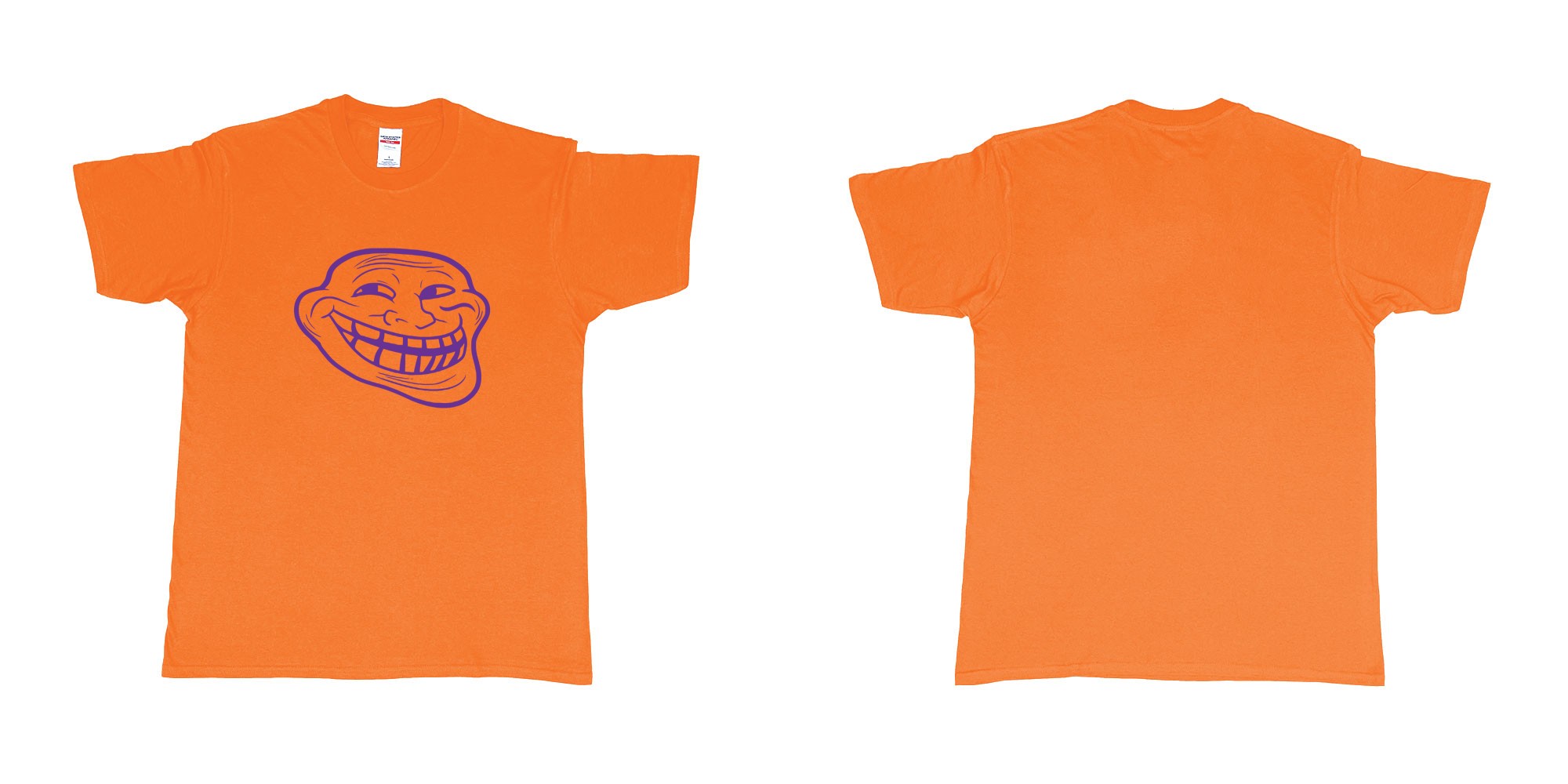 Custom tshirt design Trolling in fabric color orange choice your own text made in Bali by The Pirate Way
