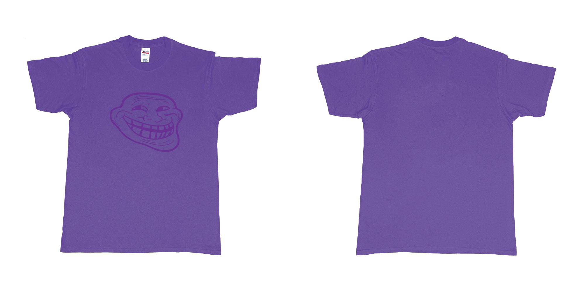 Custom tshirt design Trolling in fabric color purple choice your own text made in Bali by The Pirate Way