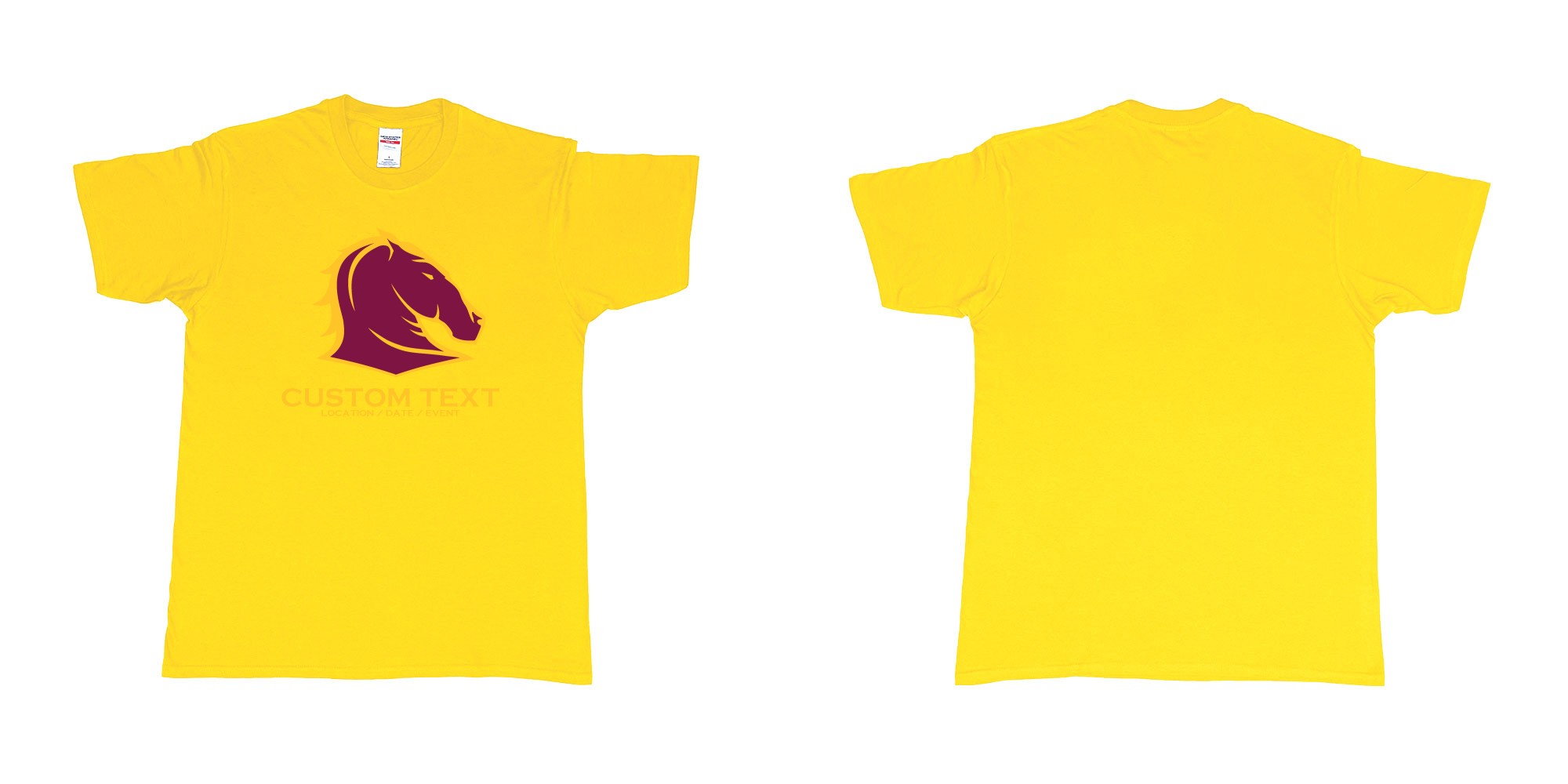 Custom tshirt design brisbane broncos australian professional rugby league football club queensland in fabric color daisy choice your own text made in Bali by The Pirate Way