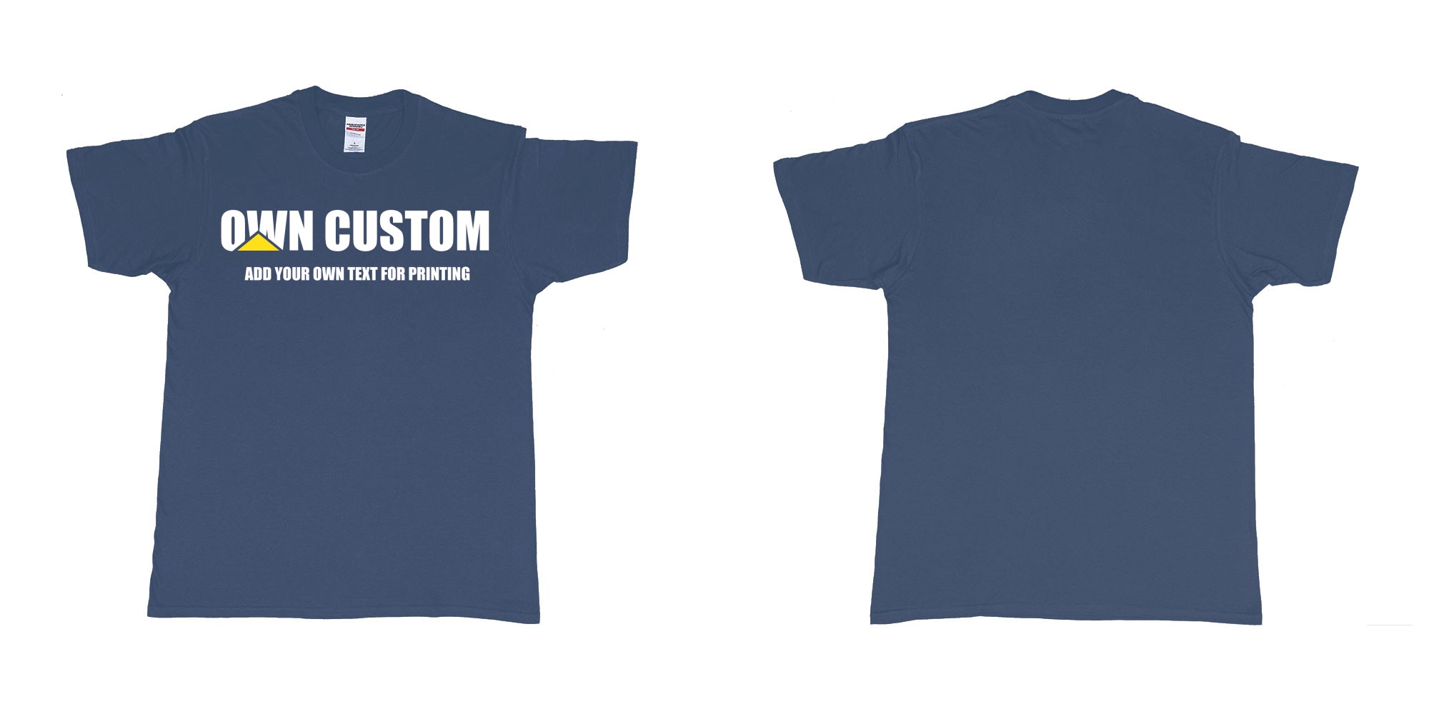 Custom tshirt design caterpillar inc logo custom text printing shirt in fabric color navy choice your own text made in Bali by The Pirate Way