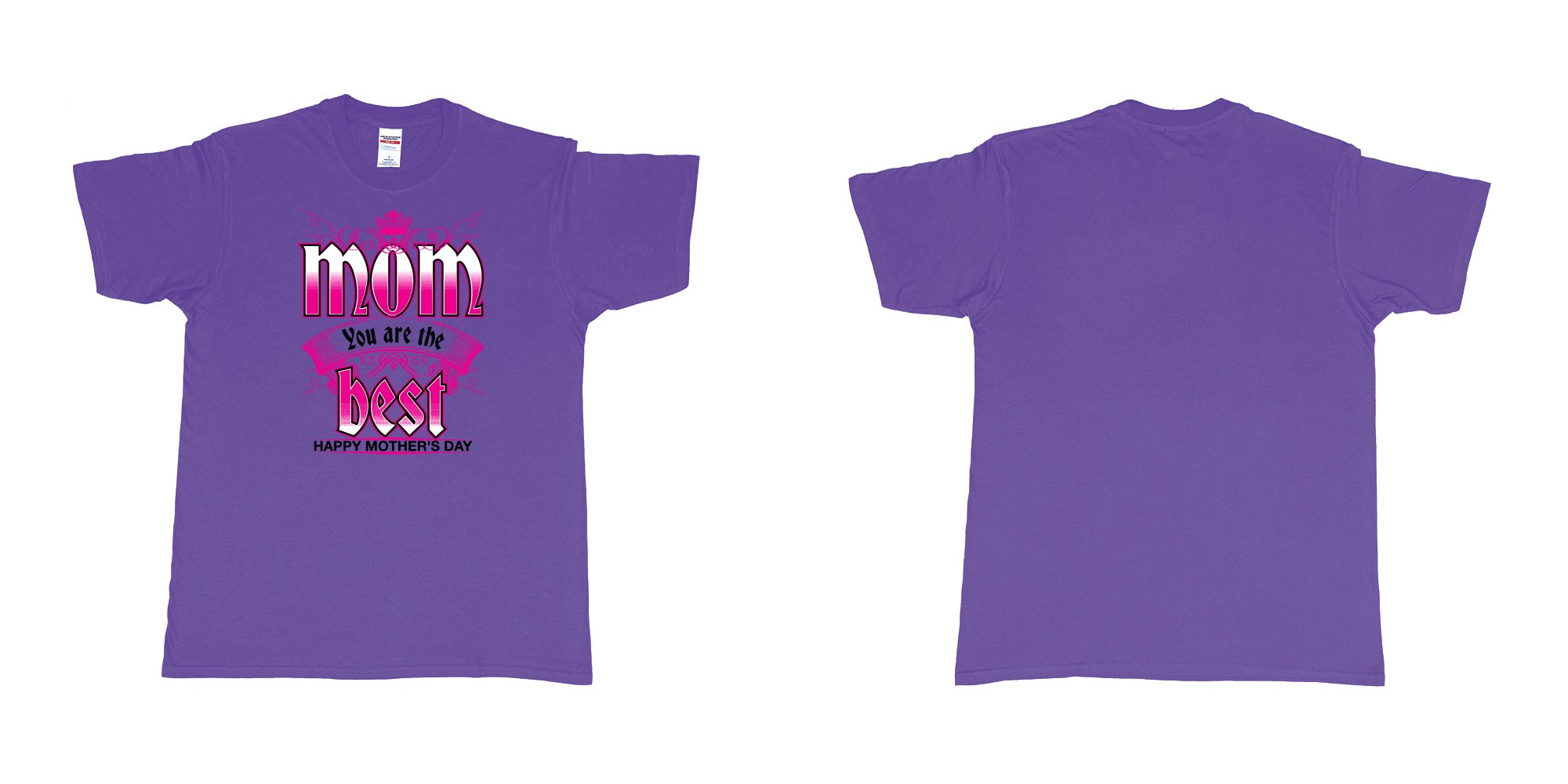 Custom tshirt design crown mom you are the best happy morthers day in fabric color purple choice your own text made in Bali by The Pirate Way