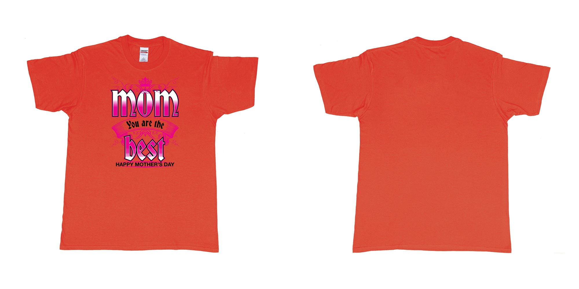 Custom tshirt design crown mom you are the best happy morthers day in fabric color red choice your own text made in Bali by The Pirate Way