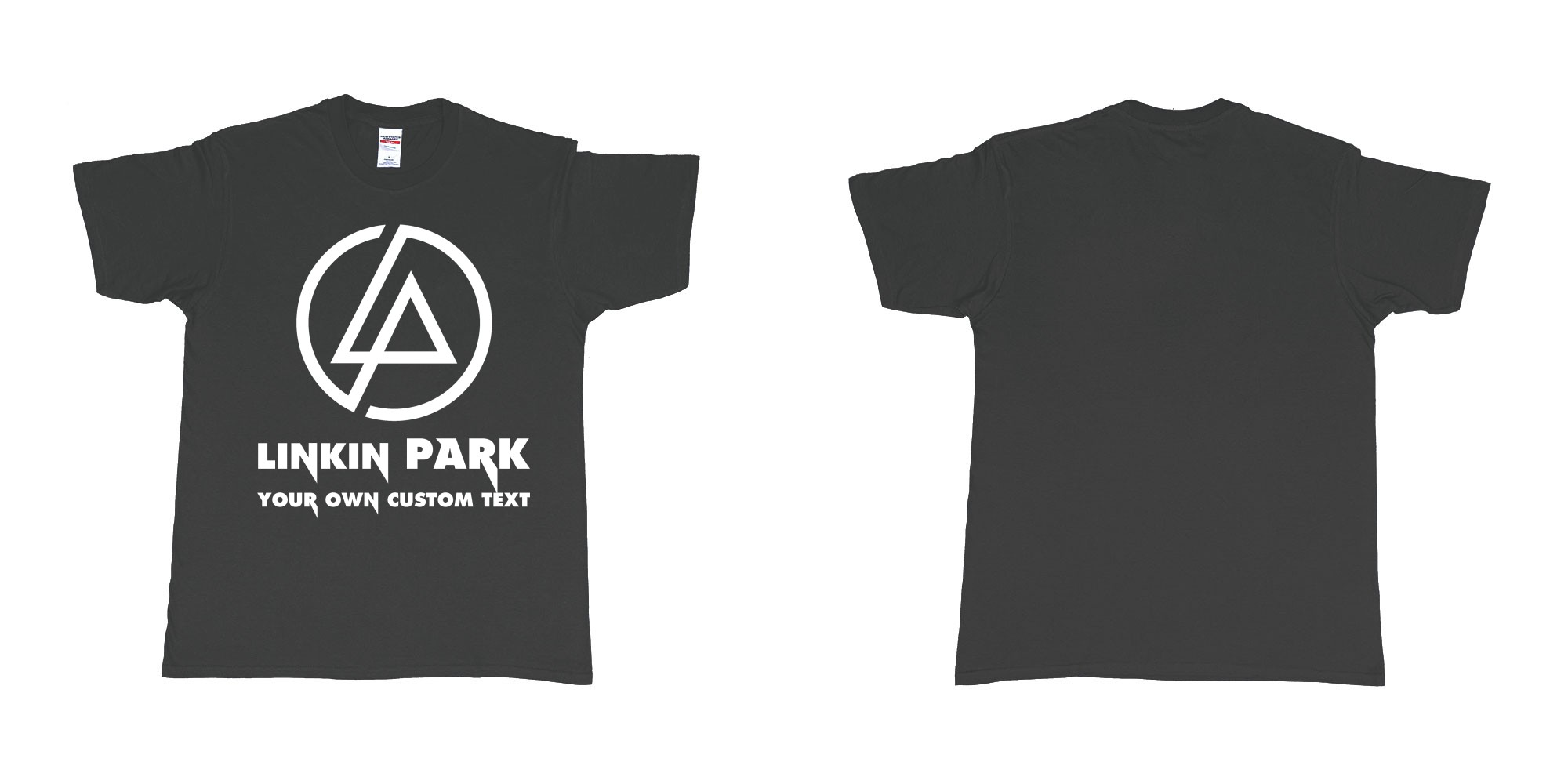 Custom tshirt design linkin park custom tshirt printing bali in fabric color black choice your own text made in Bali by The Pirate Way