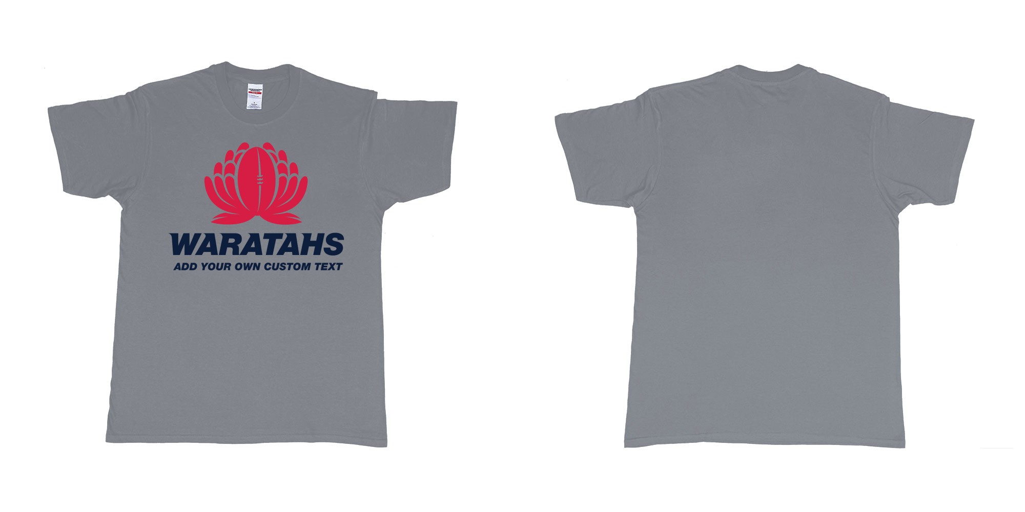 Custom tshirt design new south wales waratahs custom teeshirt in fabric color misty choice your own text made in Bali by The Pirate Way
