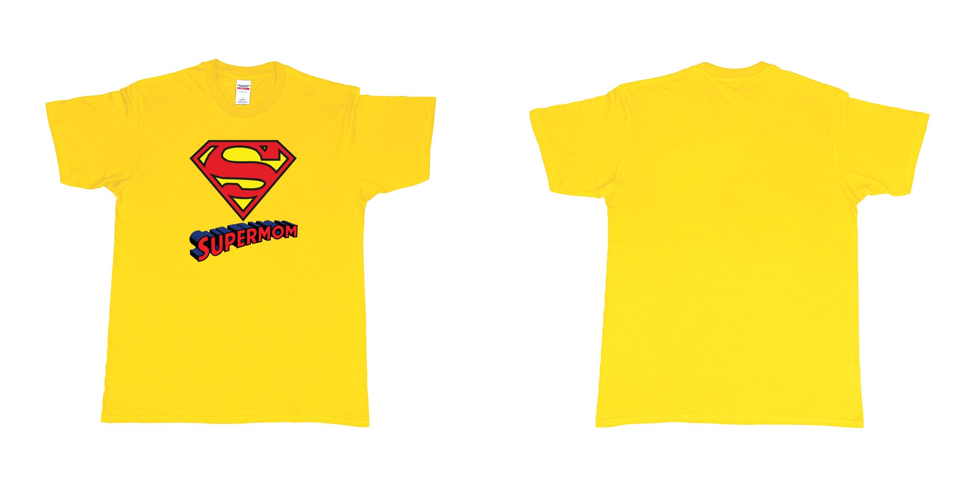 Custom tshirt design superman logo with own custom text print bali in fabric color daisy choice your own text made in Bali by The Pirate Way
