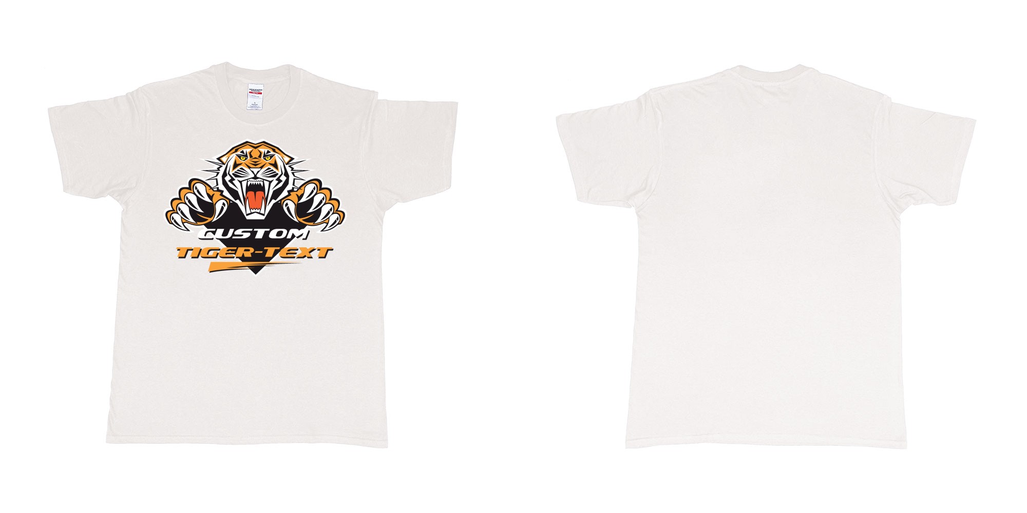 Custom tshirt design the wests tigers sydney national rugby league custom tshirt print in fabric color white choice your own text made in Bali by The Pirate Way