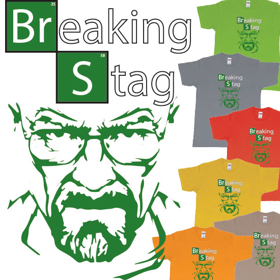 Join the Breaking Bad the Stag movement with a custom t-shirt