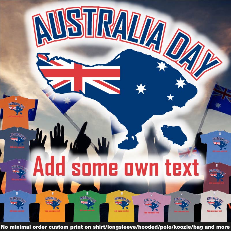 Australia Day In Bali Custom Teeshirt Printing