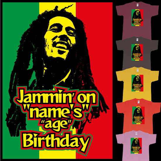 Bob Marley Jammin on custom names Birthday