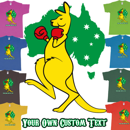 Boxing Kangaroo Cartoon Custom Teeshirt Bali Australia