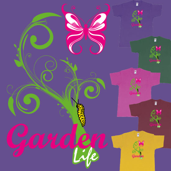 Garden Life : Transformation from a Caterpillar and a Butterfly