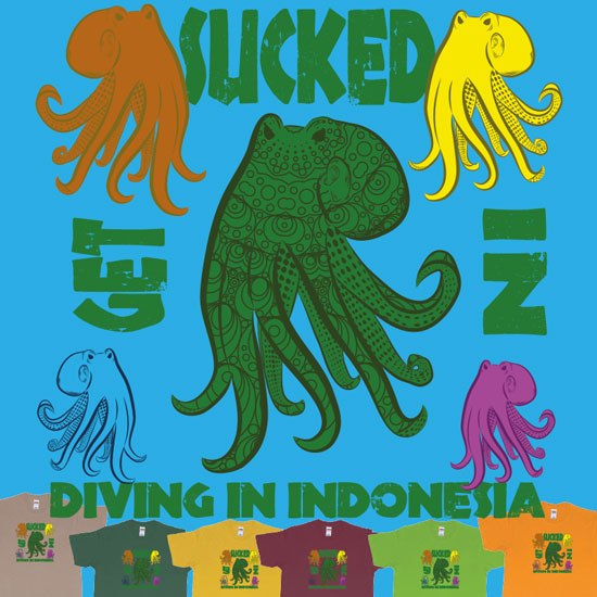 Get Sucked in Diving in Indonesia Octopus design