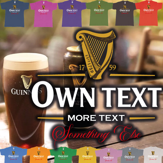Guinness Beer Custom Text Teeshirt Printing Bali