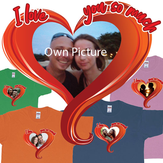 Fill your hearth with own picture text i love you so much all customizable