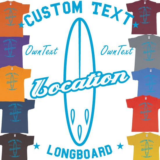 Longboard Custom Design add your own Logo or Own Text