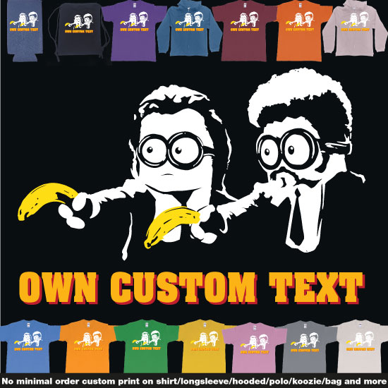 Minions Pulp Fiction Custom tshirt printing in Bali Quick orders