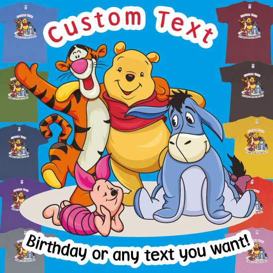 Winnie The Pooh And Friends Custom Birthday Tshirt Print Bali