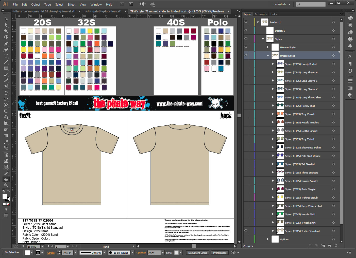 Download and use our shirts template