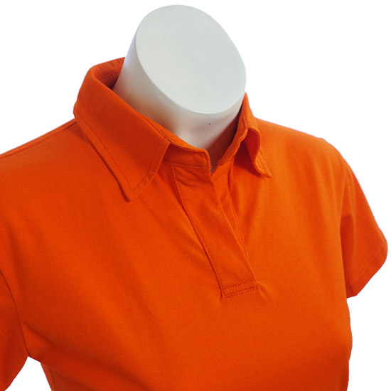 (L01G) Women Polo Shirt in Fabric Color (3123) Bright Orange in (160 GSM, 100% Cotton) Fabric ColorsStandard fabric for men/womenFabric Specification100% Cotton160 Grams Per Square MeterPreshrunk materialThe fabric is preshrunk, but depending on the way you wash, the fabric might still have up to 2% of shrinkage more.