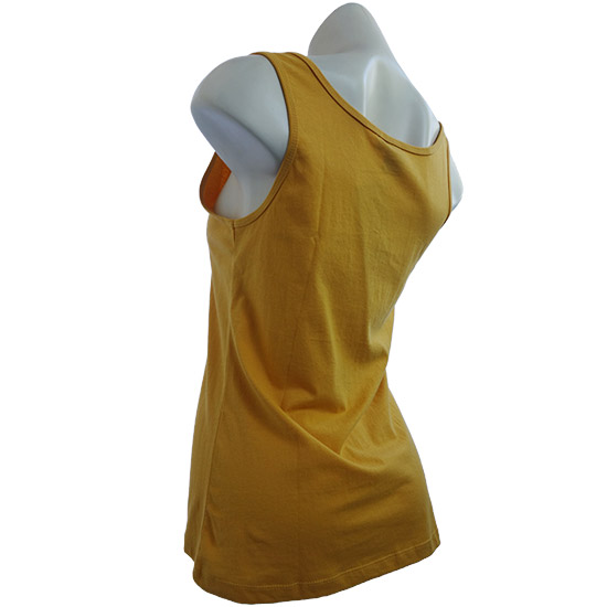 (L09G) Singlet Karma in Fabric Color (3151) Sunkist in (160 GSM, 100% Cotton) Fabric ColorsStandard fabric for men/womenFabric Specification100% Cotton160 Grams Per Square MeterPreshrunk materialThe fabric is preshrunk, but depending on the way you wash, the fabric might still have up to 2% of shrinkage more.