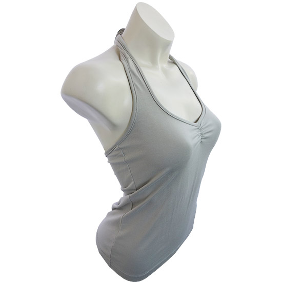 (L11G) Short Knot - This ladies short, sleeveless halter neck is the girls favorite. Showing the back of your shoulder and you will feel a bit sexy when use it. The halter neck allows for adjustable sizes. - style shirt ready for your own custom printing in Bali