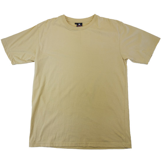 (T01S) T-shirt Standard in Fabric Color (2004) Sand in (210 GSM, 100% Cotton) Fabric ColorsStandard fabric for men shirtsFabric Specification100% Cotton210 Grams Per Square MeterPreshrunk materialThe fabric is preshrunk, but depending on the way you wash, the fabric might still have up to 2% of shrinkage more.
