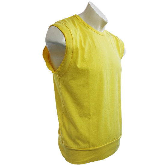 (T06S) Sleeveless BigRib - This custom slim cut sleeveless shirt have a fashionable large rib on the bottom of the shirt and on the arms making it modern and stylish. - style shirt ready for your own custom printing in Bali