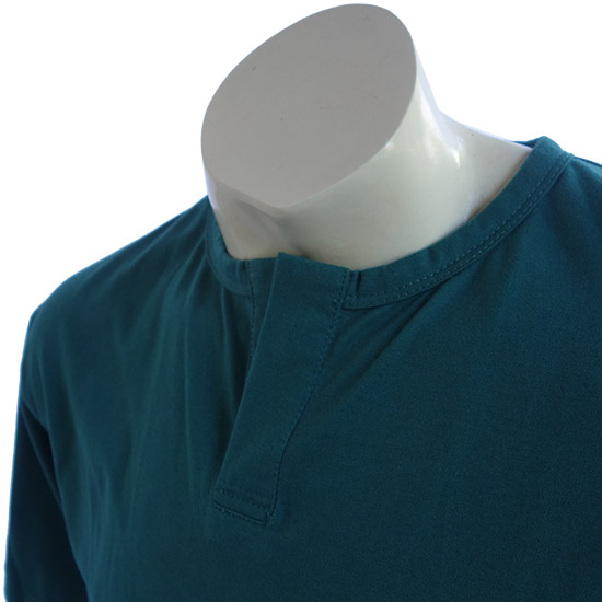 (T17S) Henley shirt - This henley shirt is a collarless mens pullover shirt, characterized by a 10-centimetre-long placket beneath the round neckline. It essentially resembles a collarless polo shirt. Its available in long sleeves also (T32S) Long Sleeve Style Henley shirt, and it can be made in almost any fabric.<br>A classic henley should have buttons even ours standard one dont come with buttons, its possible to add 2 to 5 buttons.<br>They were so named because this particular style of shirt was the traditional uniform of rowers in the English town of Henley-on-Thames. Some crews still use this style as part of their uniform.<br>Originally quite popular in the early 1970s, Henley shirts have recently made a fashion comeback, especially in Western countries. - style shirt ready for your own custom printing in Bali