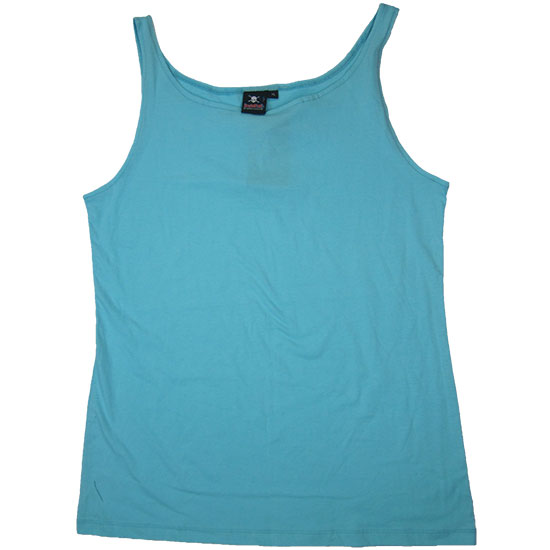 (L08G) Singlet Basic in Fabric Color (3106) Aruba Blue in (160 GSM, 100% Cotton) Fabric ColorsStandard fabric for men/womenFabric Specification100% Cotton160 Grams Per Square MeterPreshrunk materialThe fabric is preshrunk, but depending on the way you wash, the fabric might still have up to 2% of shrinkage more.