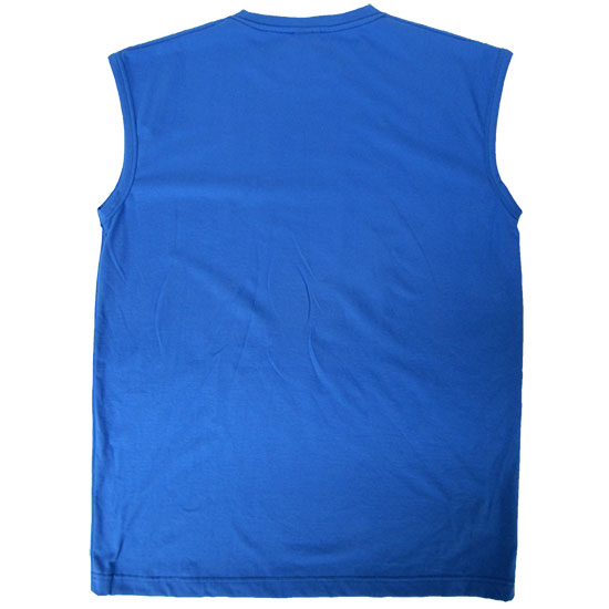 (T12S) Sleeveless T-shirt in Fabric Color (2036) Marine Blue in (210 GSM, 100% Cotton) Fabric ColorsStandard fabric for men shirtsFabric Specification100% Cotton210 Grams Per Square MeterPreshrunk materialThe fabric is preshrunk, but depending on the way you wash, the fabric might still have up to 2% of shrinkage more.