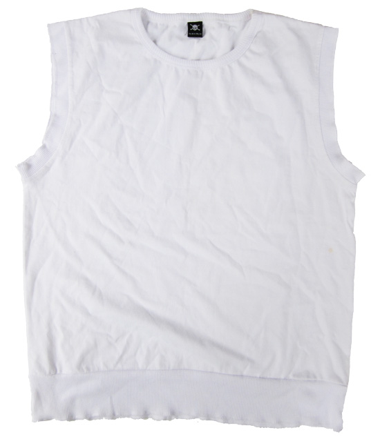 (T06S) Sleeveless BigRib in Fabric Color (2001) White in (210 GSM, 100% Cotton) Fabric ColorsStandard fabric for men shirtsFabric Specification100% Cotton210 Grams Per Square MeterPreshrunk materialThe fabric is preshrunk, but depending on the way you wash, the fabric might still have up to 2% of shrinkage more.