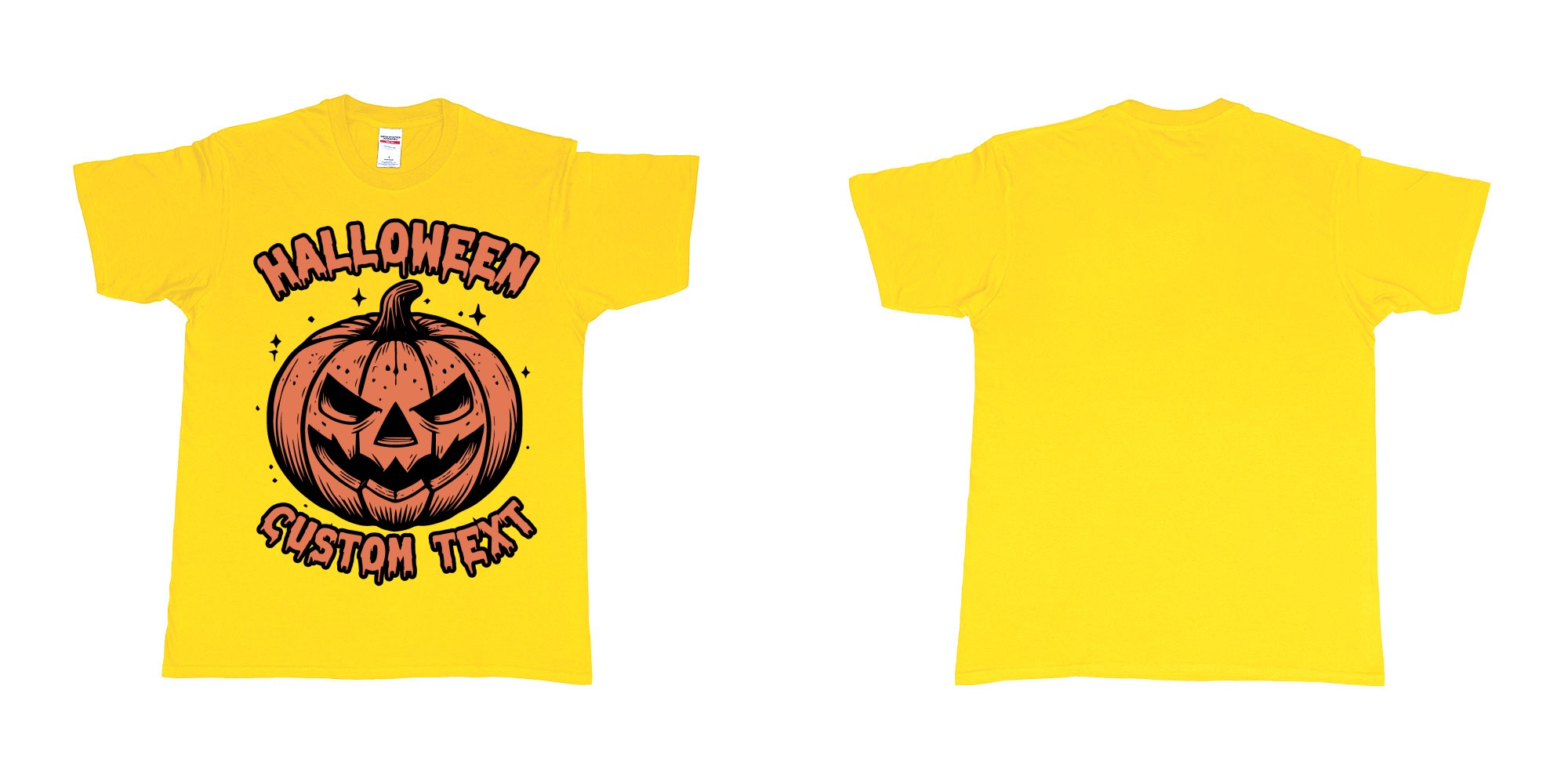 Custom tshirt design halloween pumpkin scary custom own text bali in fabric color daisy choice your own text made in Bali by The Pirate Way