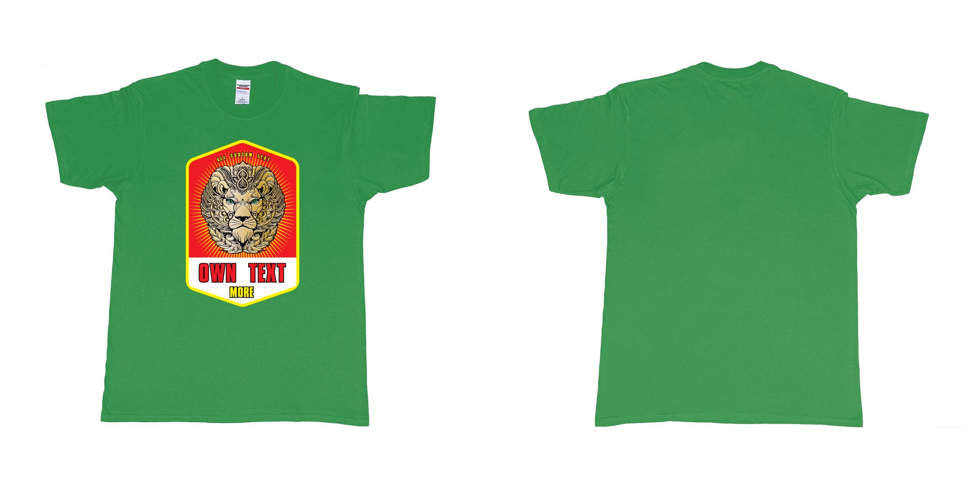 Custom tshirt design singaraja bali beer label standard in fabric color irish-green choice your own text made in Bali by The Pirate Way