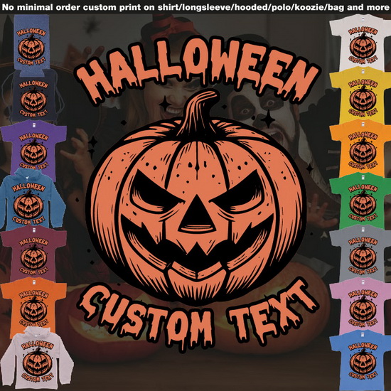 Halloween Pumpkin Scary Custom Own Text Bali